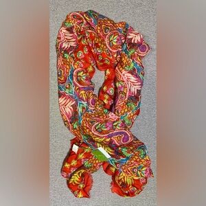Vera Bradley Soft Fringe Paisley in Paradise Scarf-Bright Multicolor New